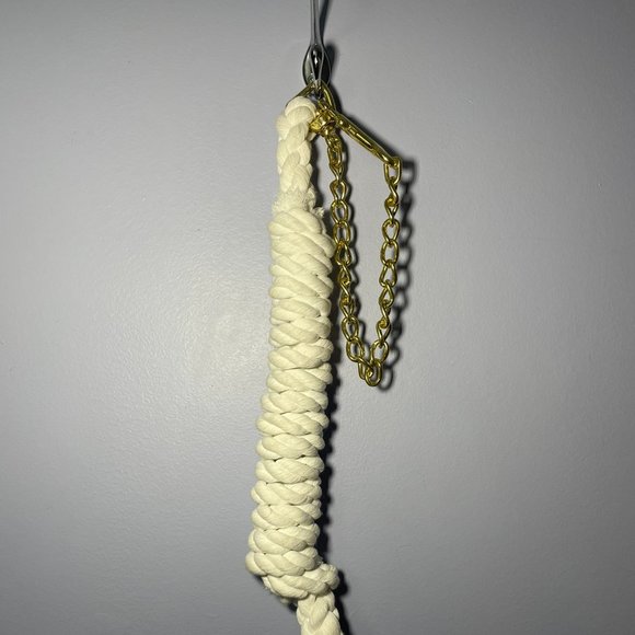 White Horse Lead Rope with Chain - Picture 1 of 1